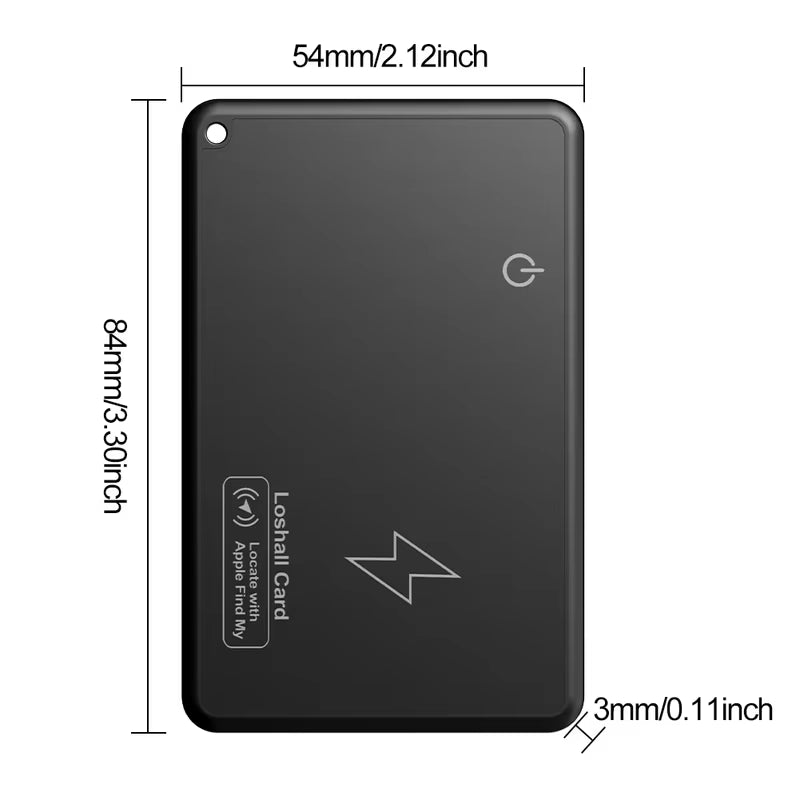 Wireless Charging Tracking Location Mini Wallet Tracker Card Waterproof GPS Locator Work with Apple Find My App BT Tracker