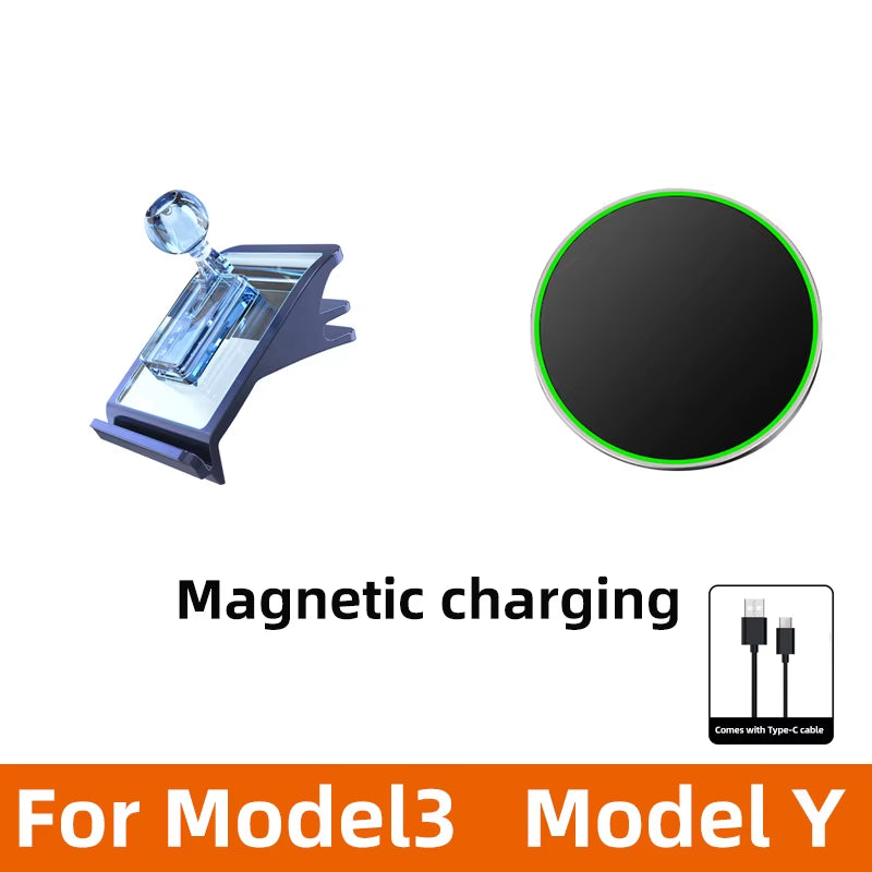Car Phone Holder for Tesla Model3 Y Center Console Air Outlet Adjustable Magnetic Car Phone Support Frame Accessories