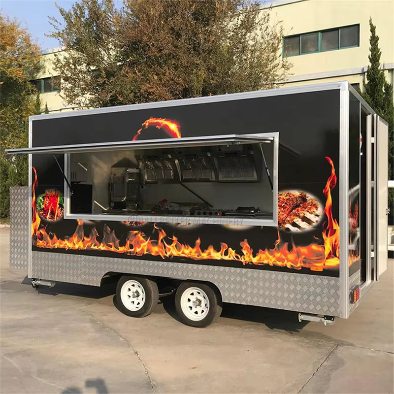 Mobile BBQ Food Truck Kiosk Ice Cream Taco Cart Sweet Corn Shop Small Fast Food Trailer Mini Food Truck for Sale