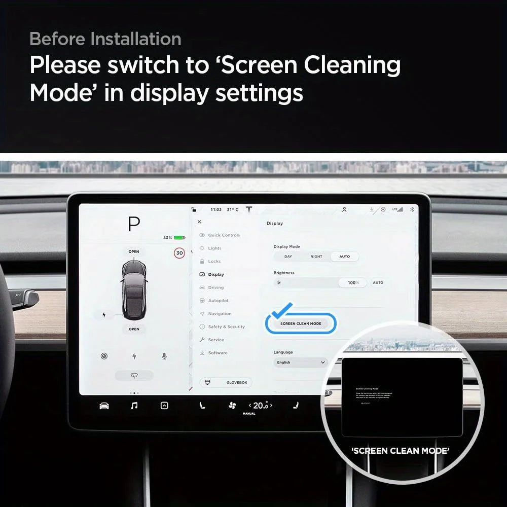Tempered Glass Screen Protector,Designed for Tesla for Model 3/Y (2021-2023), 15Inch Dashboard Touchscreen - Matte/Anti Fingerpr