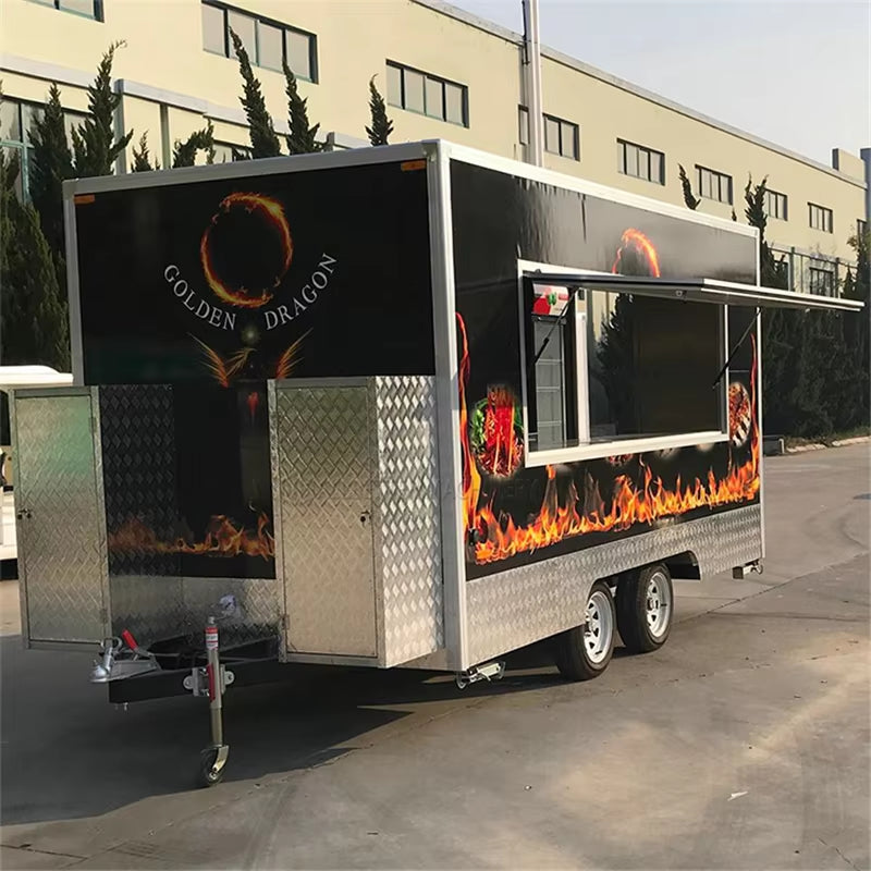 Mobile BBQ Food Truck Kiosk Ice Cream Taco Cart Sweet Corn Shop Small Fast Food Trailer Mini Food Truck for Sale