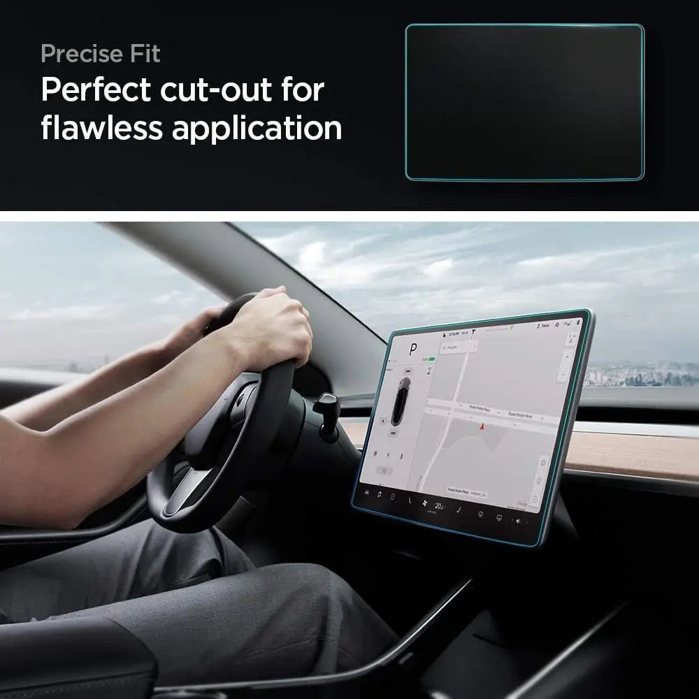 Tempered Glass Screen Protector,Designed for Tesla for Model 3/Y (2021-2023), 15Inch Dashboard Touchscreen - Matte/Anti Fingerpr