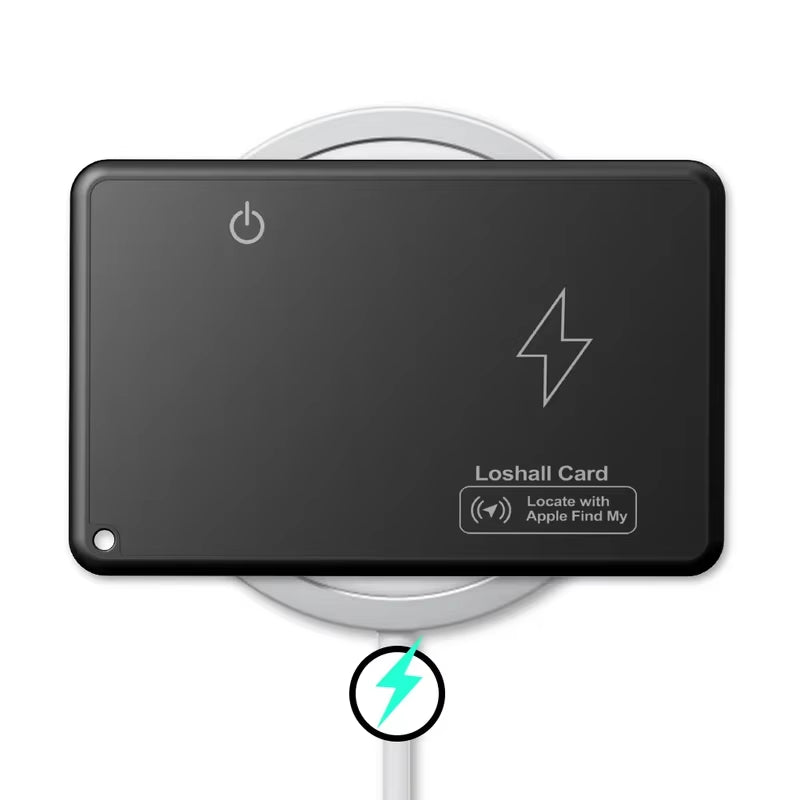 Wireless Charging Tracking Location Mini Wallet Tracker Card Waterproof GPS Locator Work with Apple Find My App BT Tracker