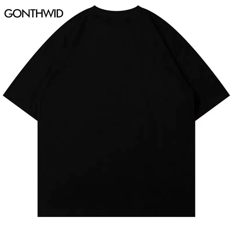 Summer T Shirts Star Splicing Harajuku Streetwear Tees Man Woman 2024 Fashion Casual Loose Cotton Hip Hop Y2K T-Shirt Tops