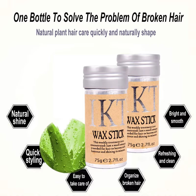 Hair Wax Stick for Wig Professional Hair Wax Stick Gel Cream Non-Greasy Style Hair Wax Stick for Men Women Broken Hair Artifact