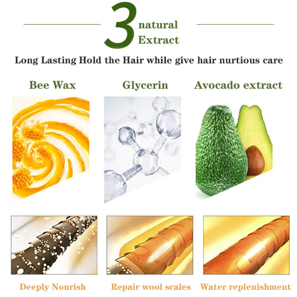 Hair Wax Stick for Wig Professional Hair Wax Stick Gel Cream Non-Greasy Style Hair Wax Stick for Men Women Broken Hair Artifact