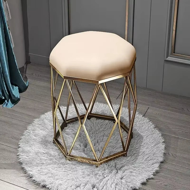 Modern Simple Dressing Stool Subnet Red Makeup Stool Light Luxury Nail Scrubbing Chair Bedroom Nordic Girl Dining Stool