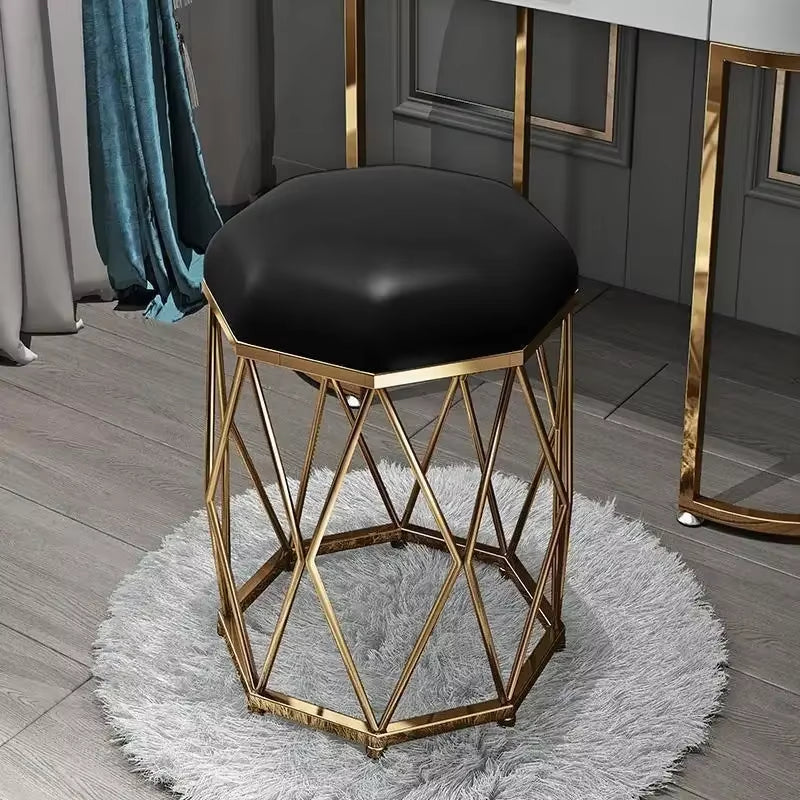 Modern Simple Dressing Stool Subnet Red Makeup Stool Light Luxury Nail Scrubbing Chair Bedroom Nordic Girl Dining Stool