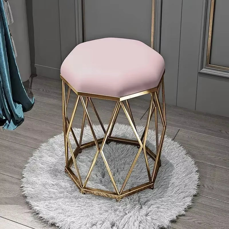 Modern Simple Dressing Stool Subnet Red Makeup Stool Light Luxury Nail Scrubbing Chair Bedroom Nordic Girl Dining Stool
