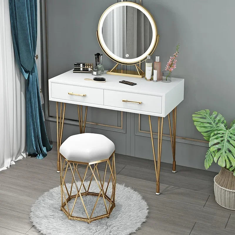 Modern Simple Dressing Stool Subnet Red Makeup Stool Light Luxury Nail Scrubbing Chair Bedroom Nordic Girl Dining Stool