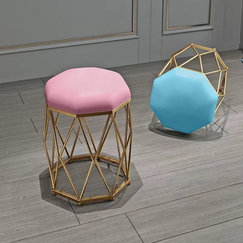 Modern Simple Dressing Stool Subnet Red Makeup Stool Light Luxury Nail Scrubbing Chair Bedroom Nordic Girl Dining Stool