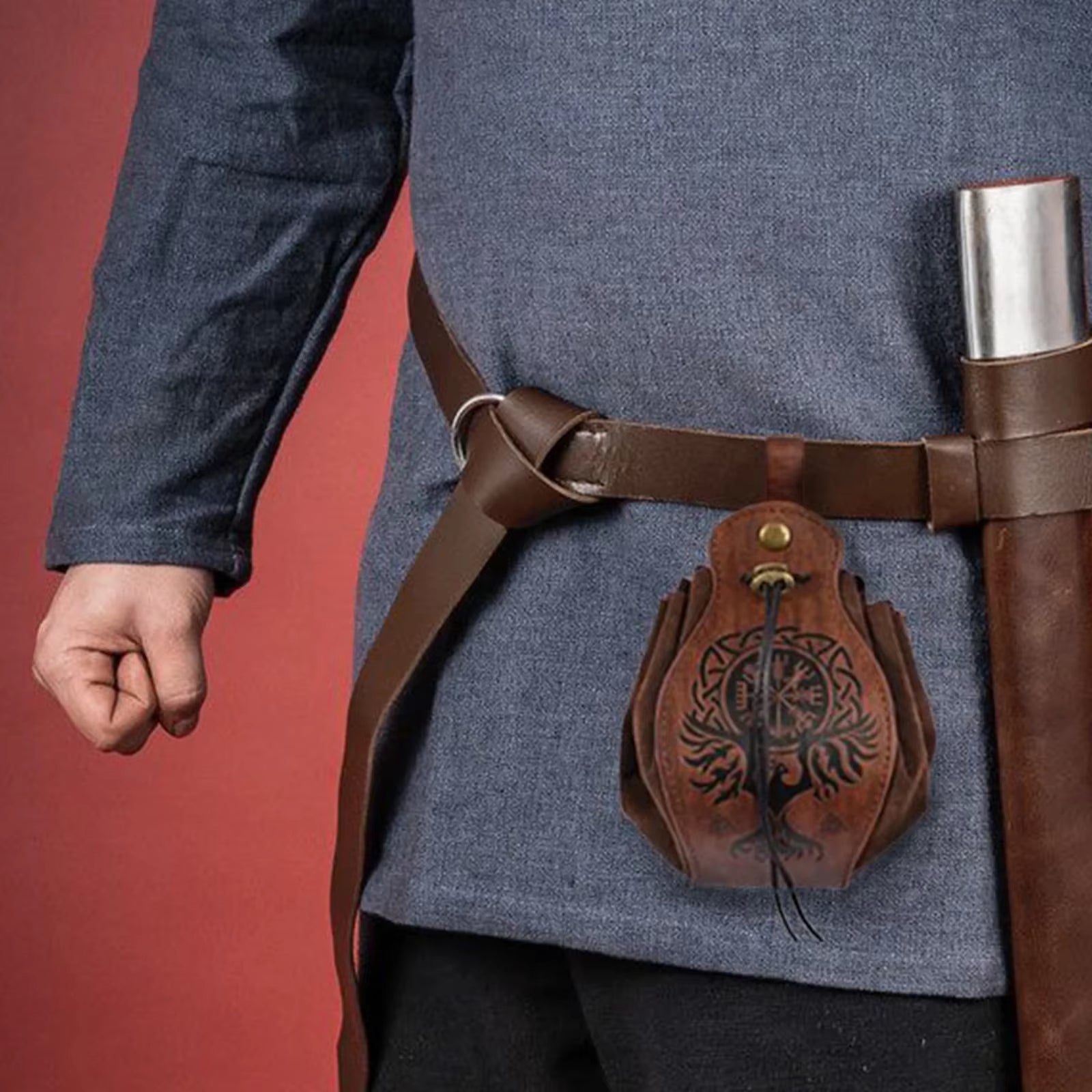 Genuine Leather for DND Dice Bag Tray 5 Celtic Designs Cute Drawstring Pouch D&D Roleplaying RPG Gift Ideas Coin Purse