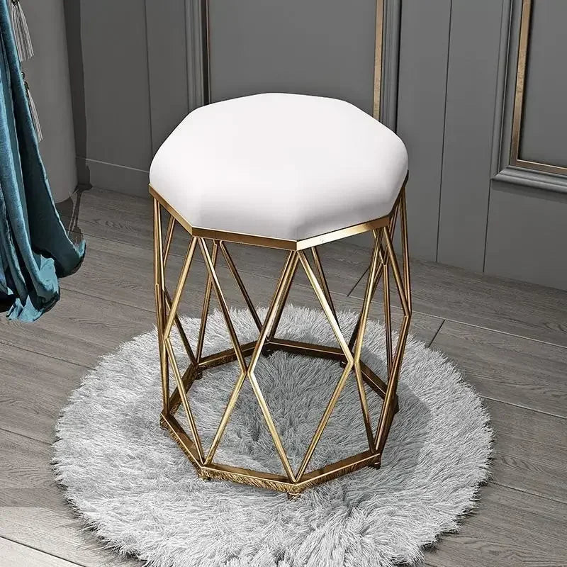Modern Simple Dressing Stool Subnet Red Makeup Stool Light Luxury Nail Scrubbing Chair Bedroom Nordic Girl Dining Stool